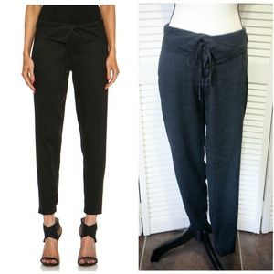 Vince Linen Fold Over Skinny Pants